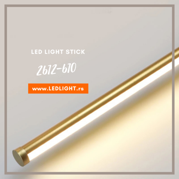 LED Light Stick 2612-610 10W 4000K brass 1