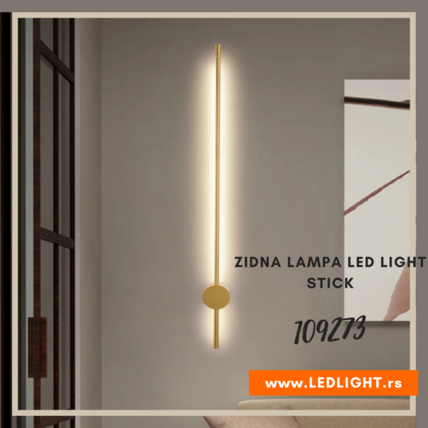 Zidna lampa LED Light Stick 109273 brass
