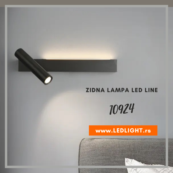 Zidna lampa LED Line 10924 crna