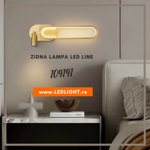 Zidna lampa LED Line 109191 brass