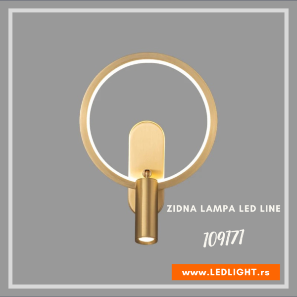 Zidna lampa LED Line 109171 brass